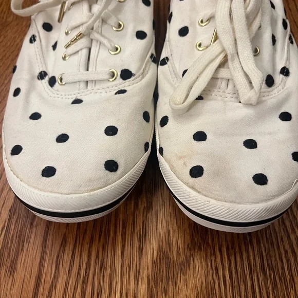 Kate Spade x Keds Polka Dot Cream and Black Sneakers - Picture 8 of 10